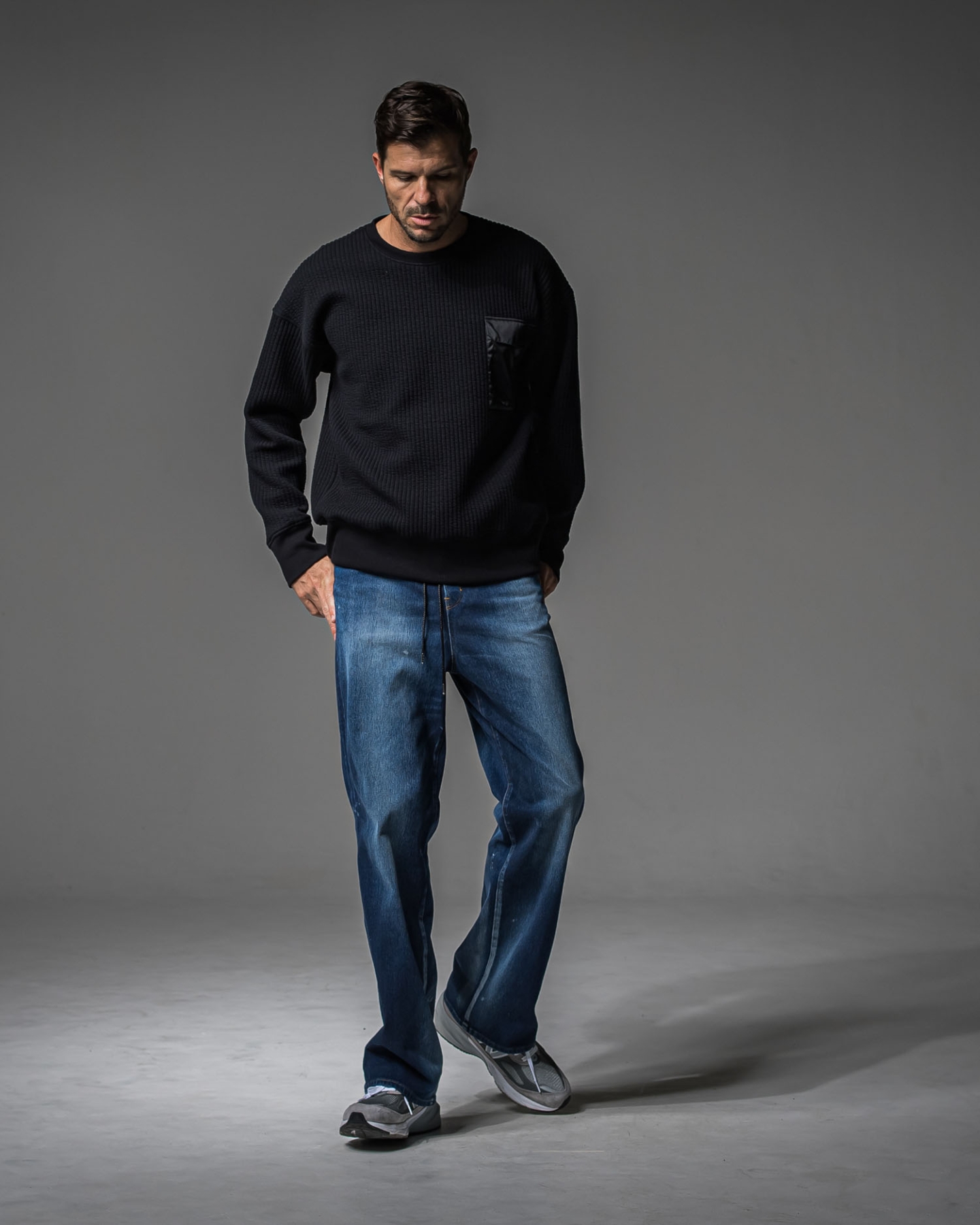 Stripe quilting drop　trainer