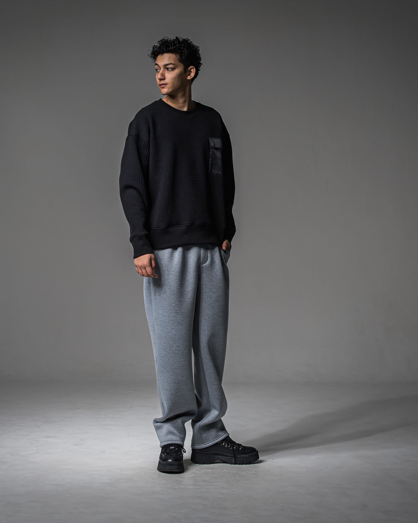 Stripe quilting drop　trainer