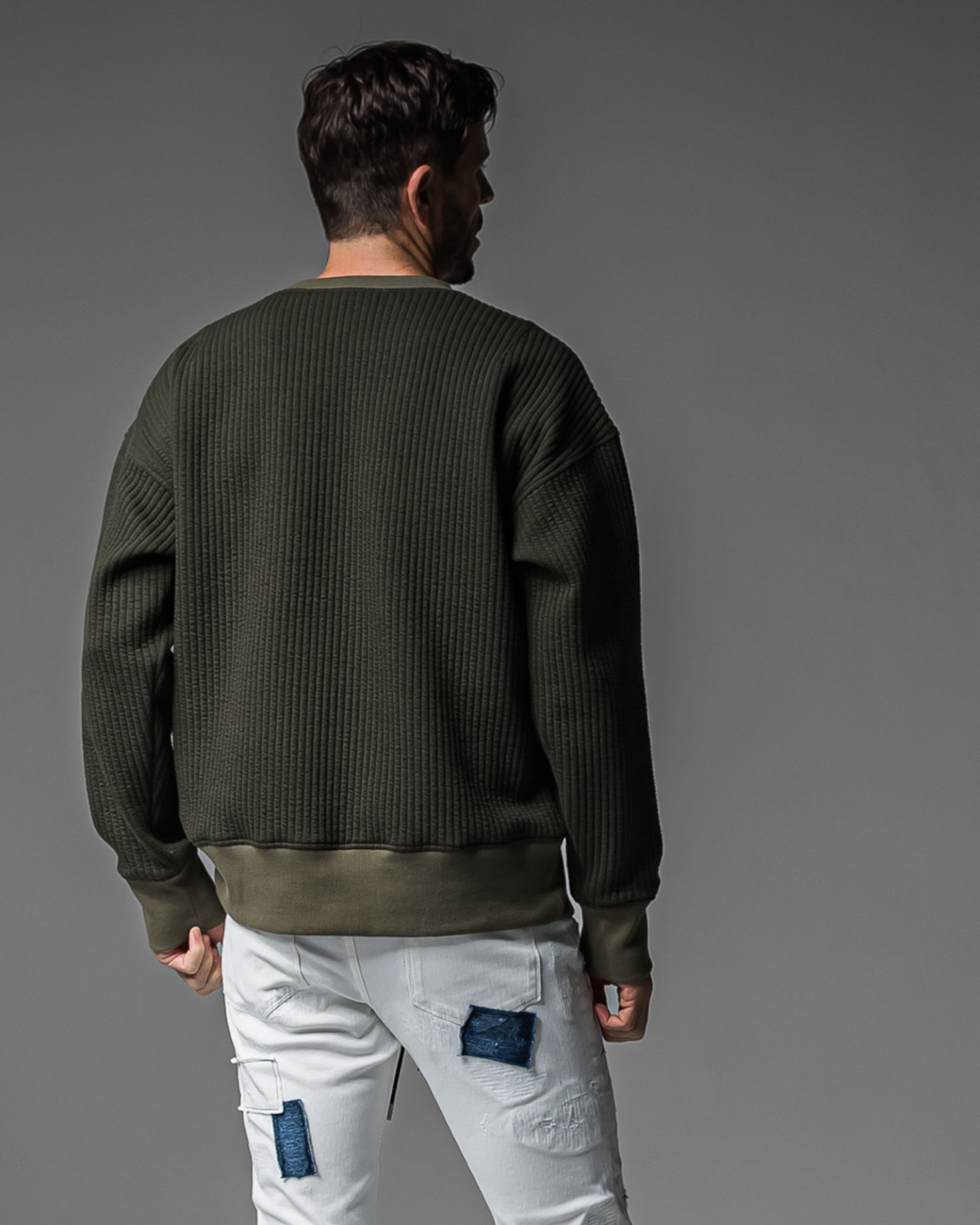 Stripe quilting drop　trainer