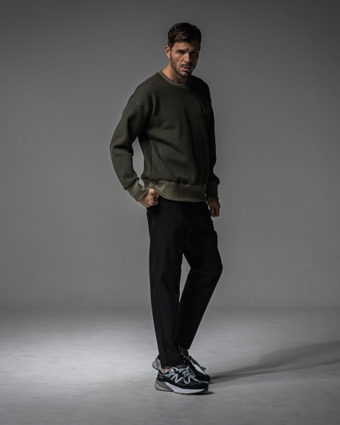 Stripe quilting drop　trainer