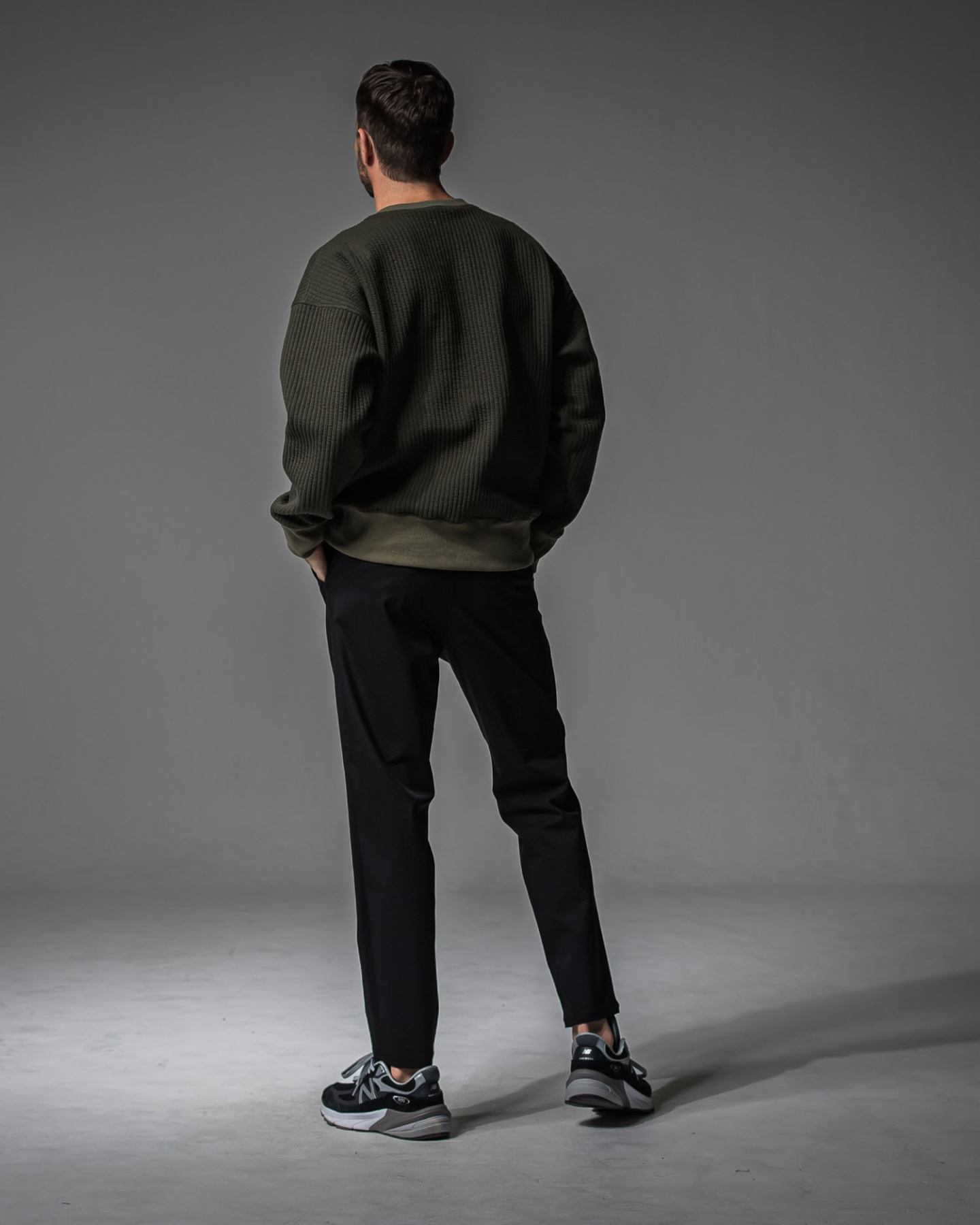 Stripe quilting drop　trainer