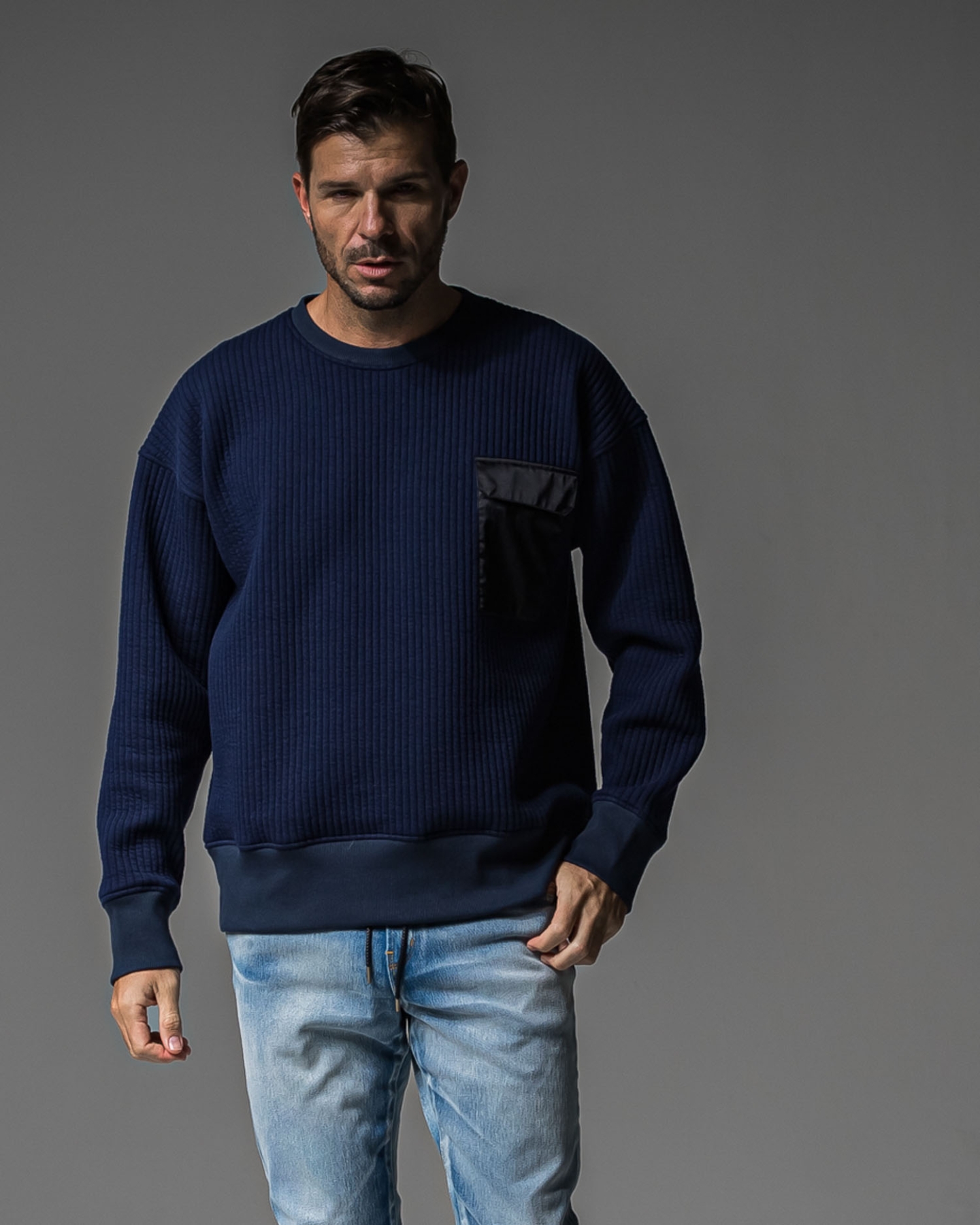 Stripe quilting drop　trainer