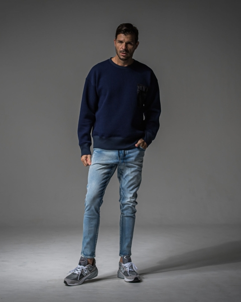 Stripe quilting drop　trainer