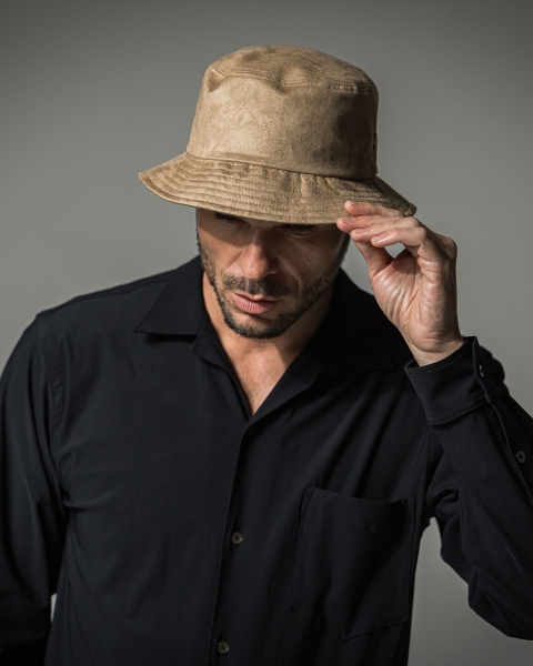 Suede bucket hat