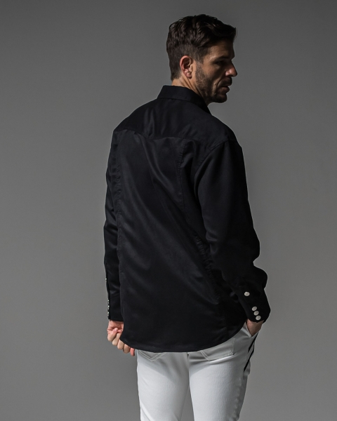 James over  suede　shirt