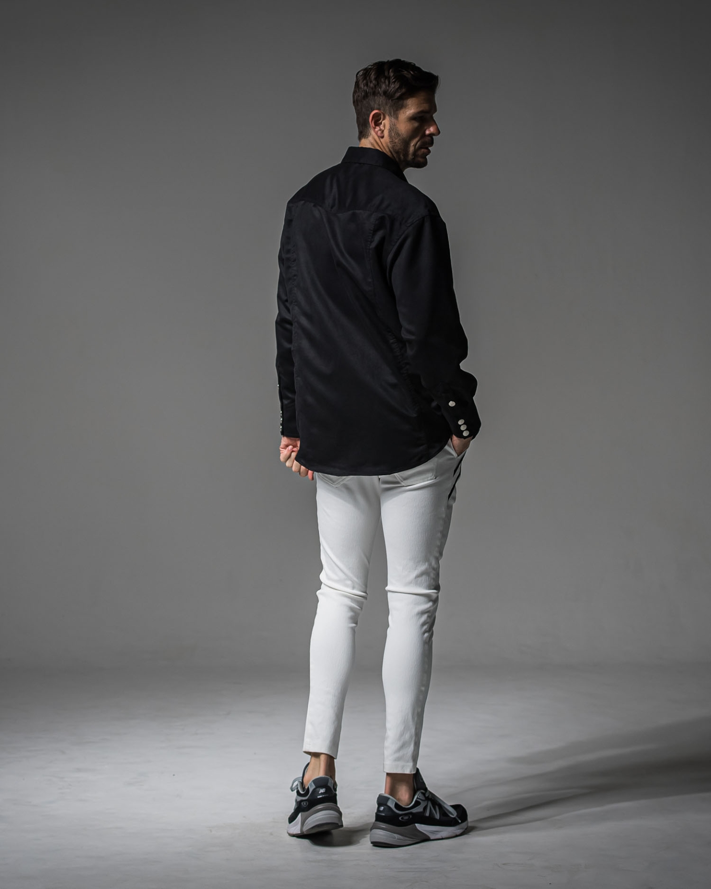 James over  suede　shirt