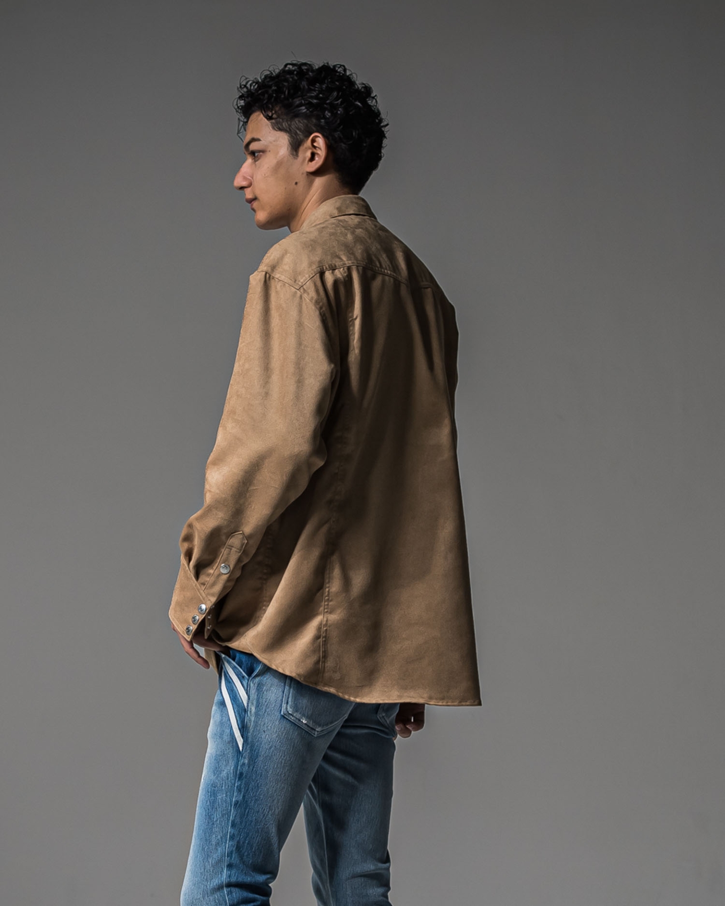 James over  suede　shirt