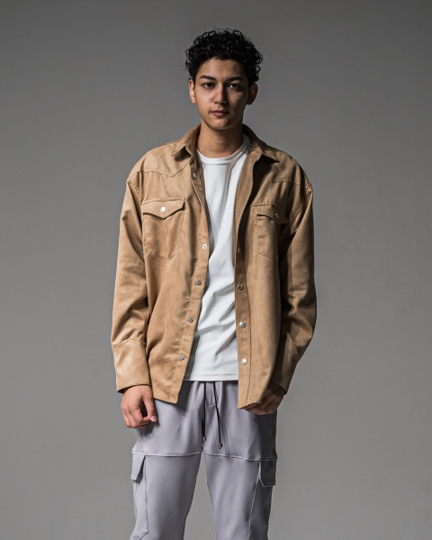 James over  suede　shirt