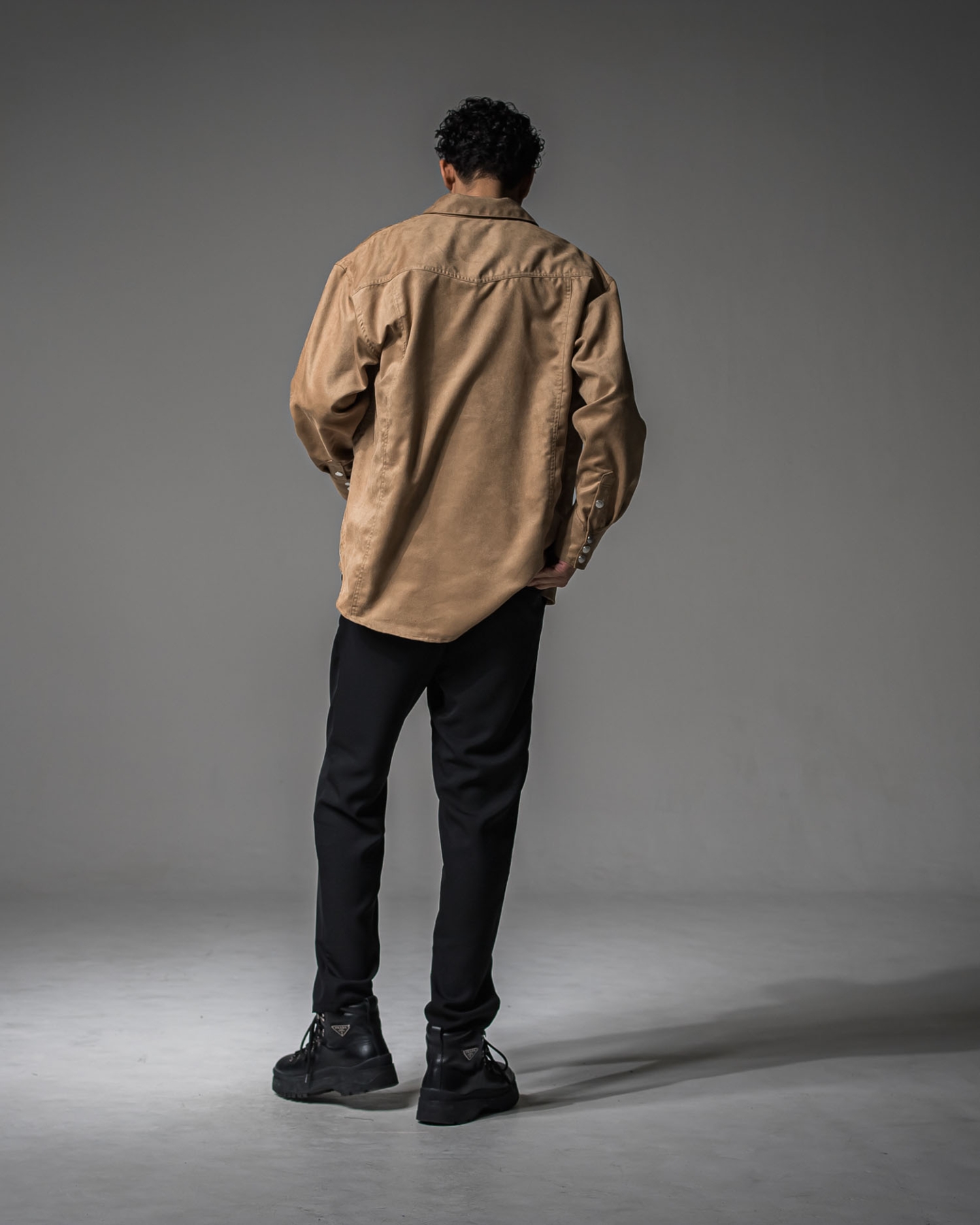 James over  suede　shirt