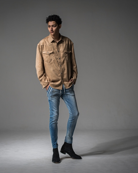 James over  suede　shirt