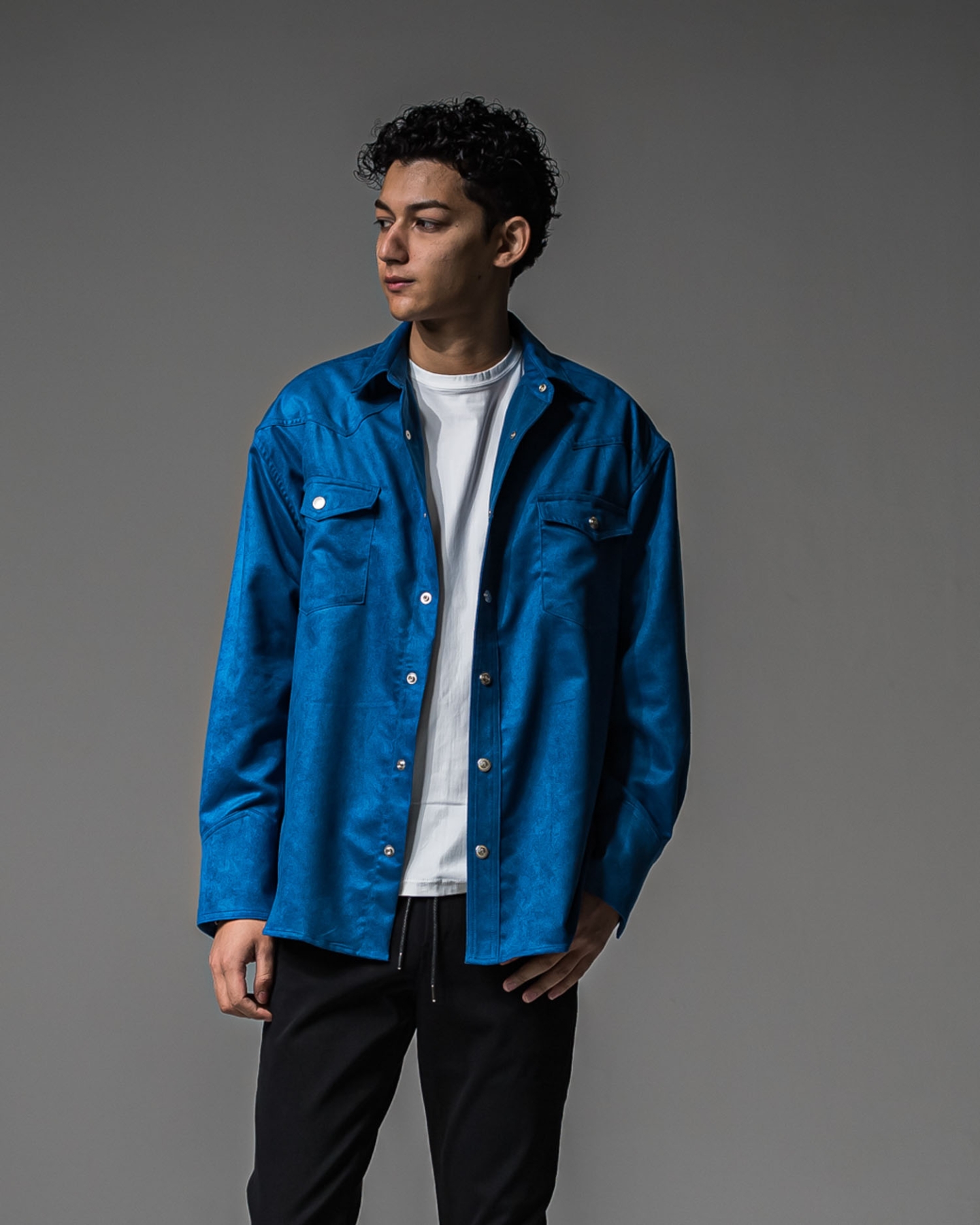 James over  suede　shirt