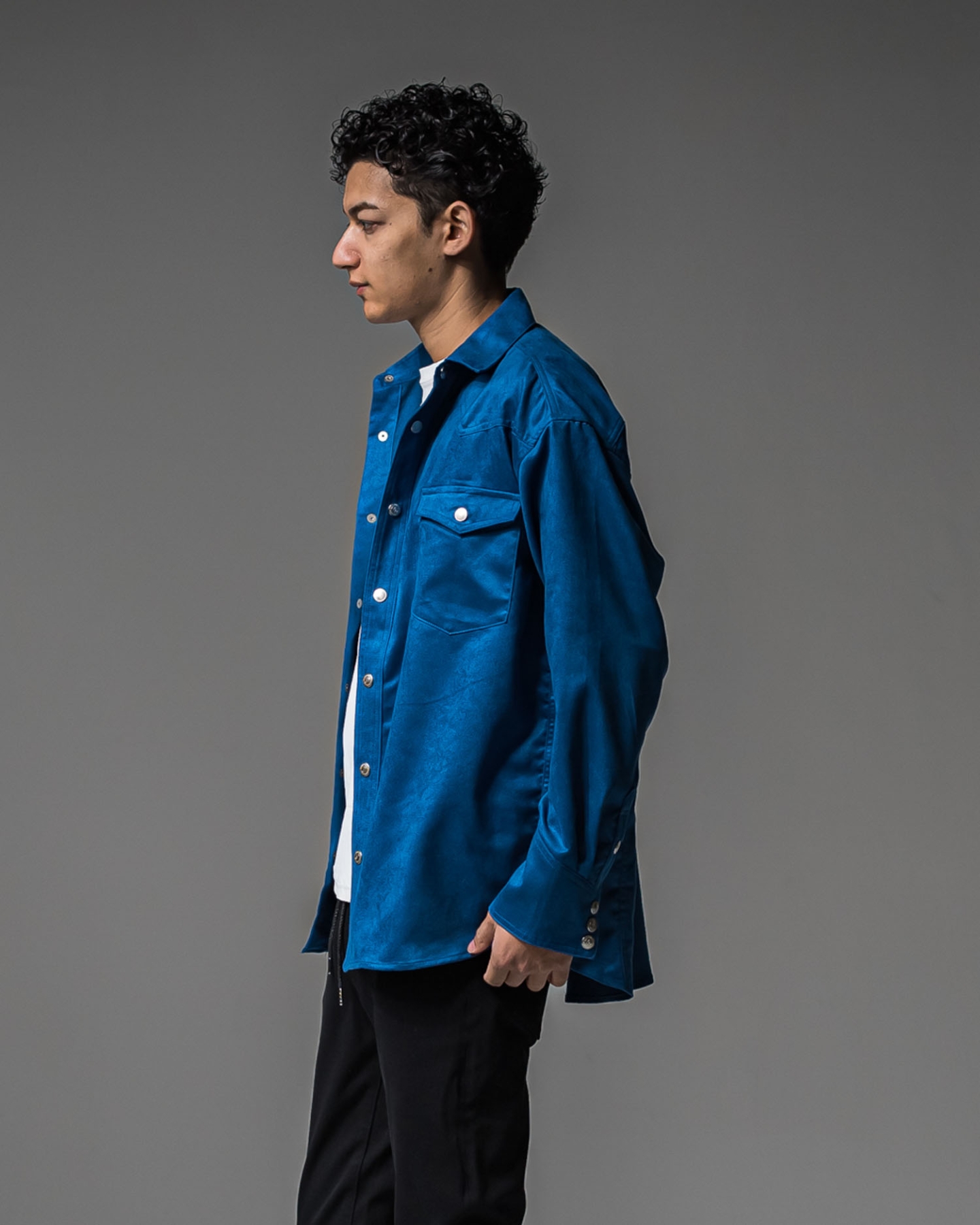 James over  suede　shirt