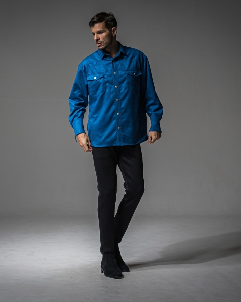 James over  suede　shirt