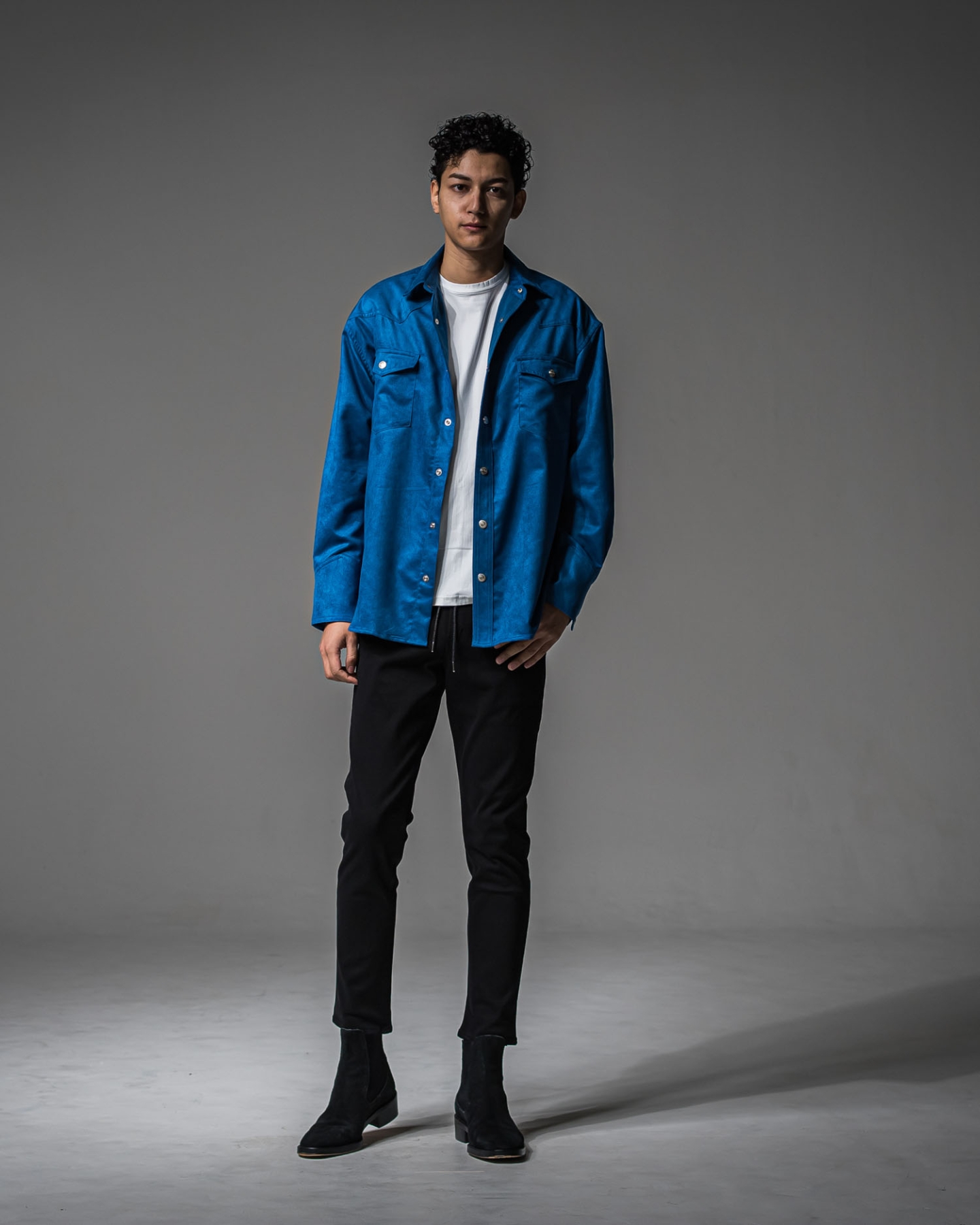 James over  suede　shirt