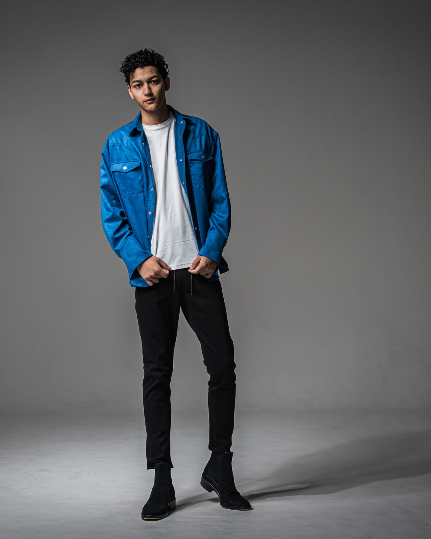 James over  suede　shirt