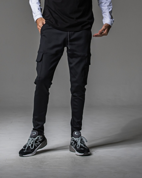 タイムセール♪【美品】RESOUND CLOTHING ラインパンツ　ブラック RESOUND CLOTHING - 【RESOUND×BANDELコラボ】 RC×BANDEL
