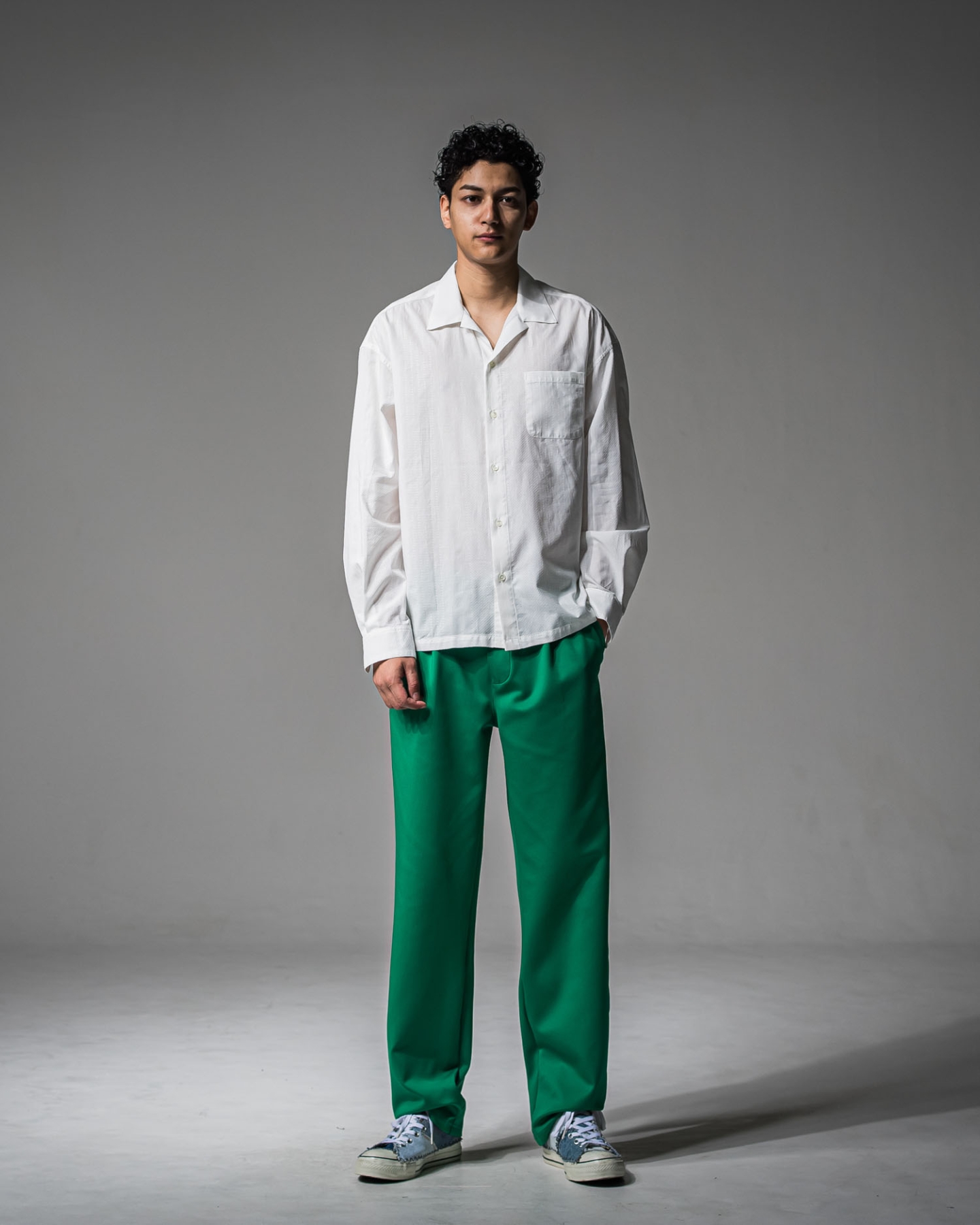 CHRIS　EASY WIDE TUCK PANTS