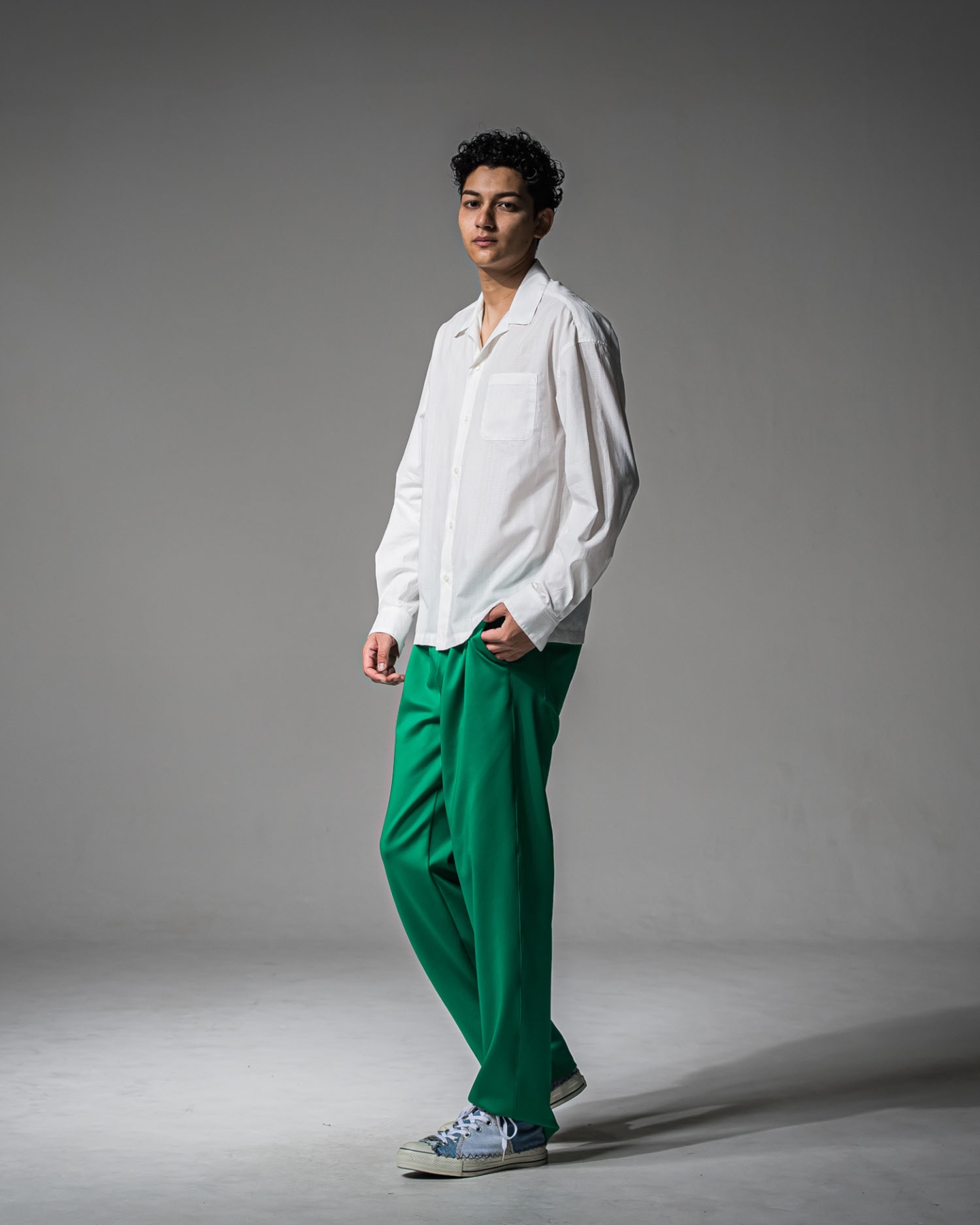 CHRIS　EASY WIDE TUCK PANTS