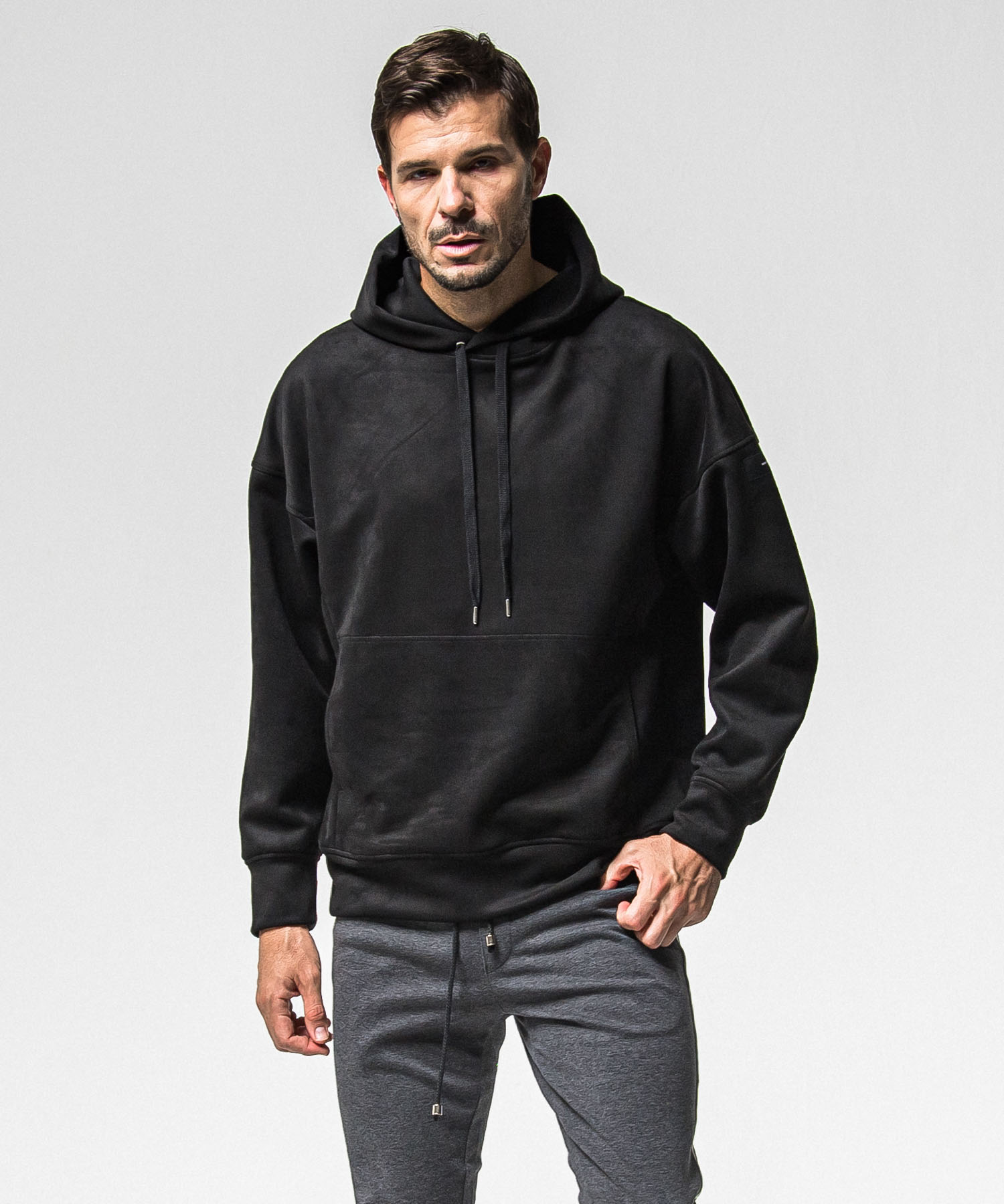  suede loose hoodie