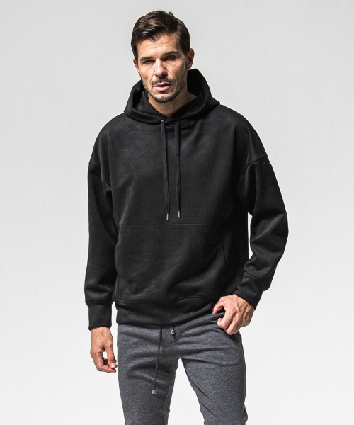  suede loose hoodie