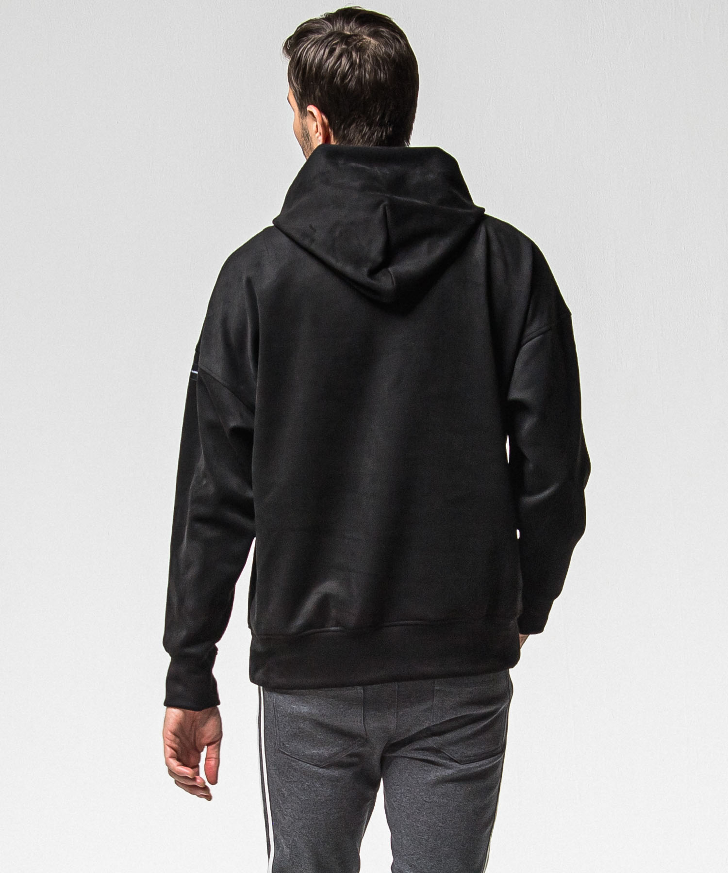  suede loose hoodie