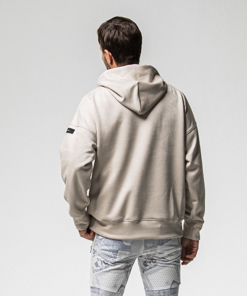  suede loose hoodie