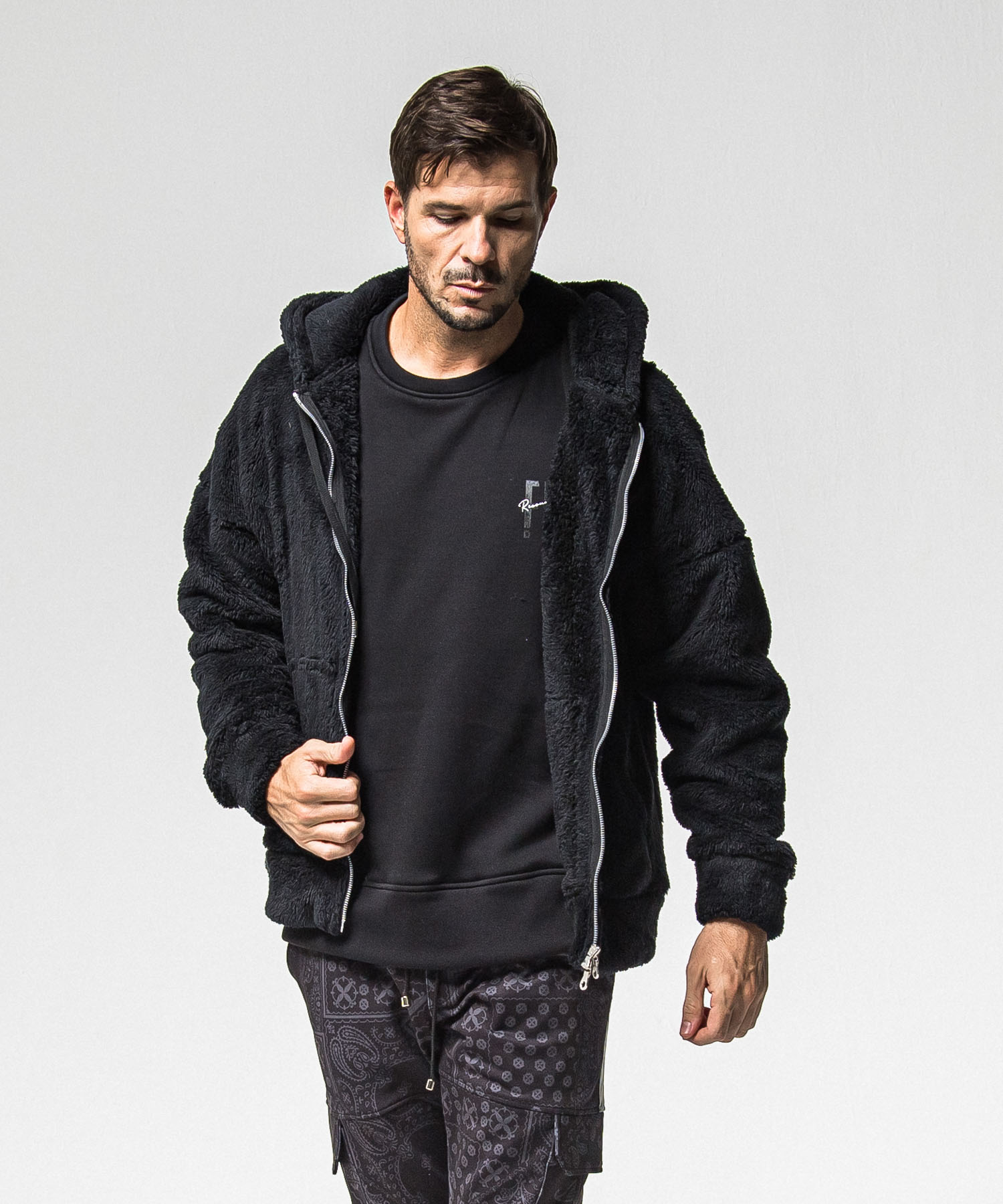 BOA zip loose hoodie