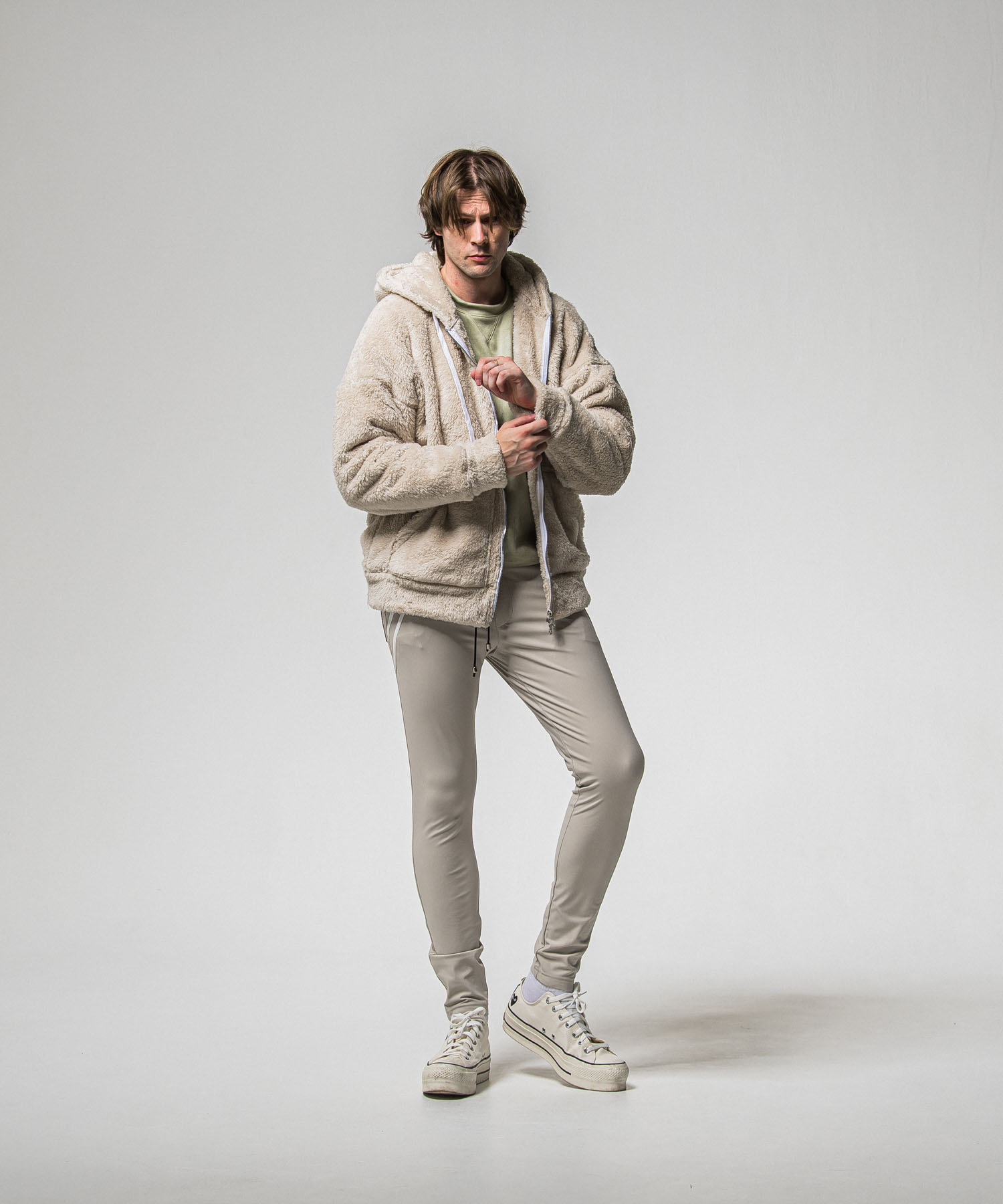 BOA zip loose hoodie