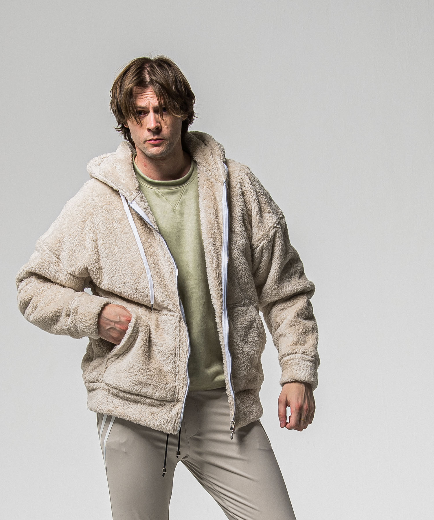 BOA zip loose hoodie