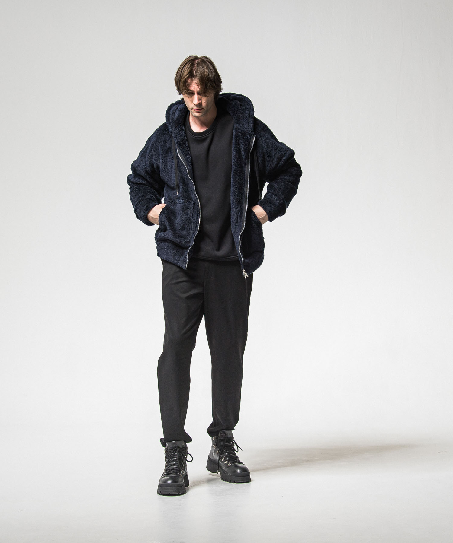 BOA zip loose hoodie