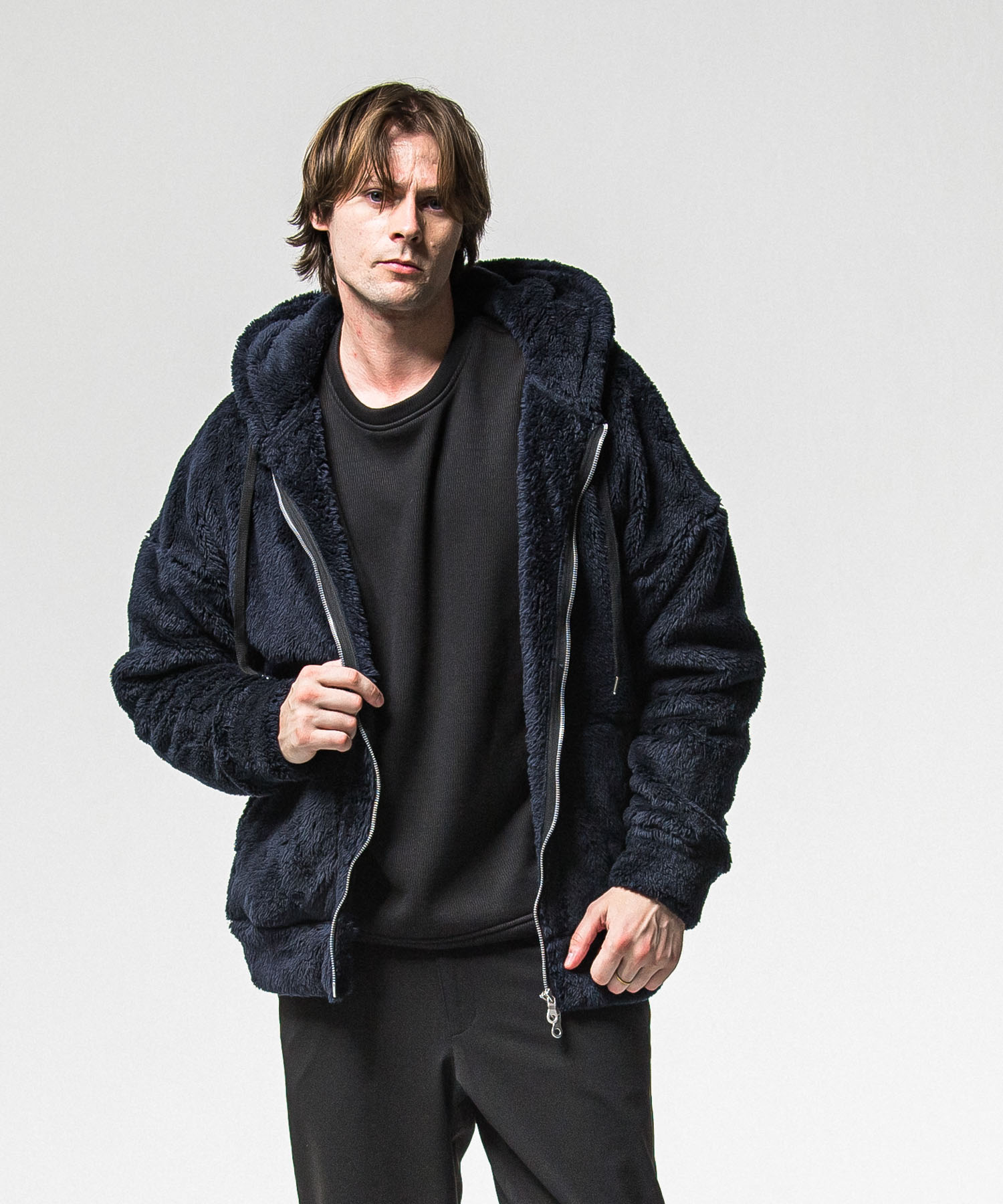 BOA zip loose hoodie