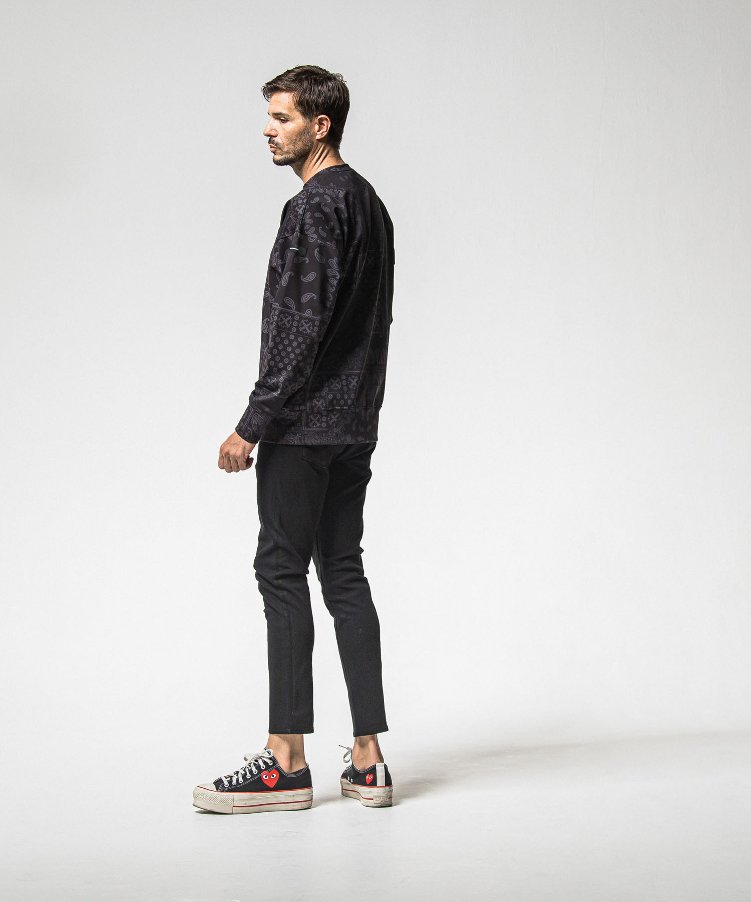 paisley  back fleece drop　trainer