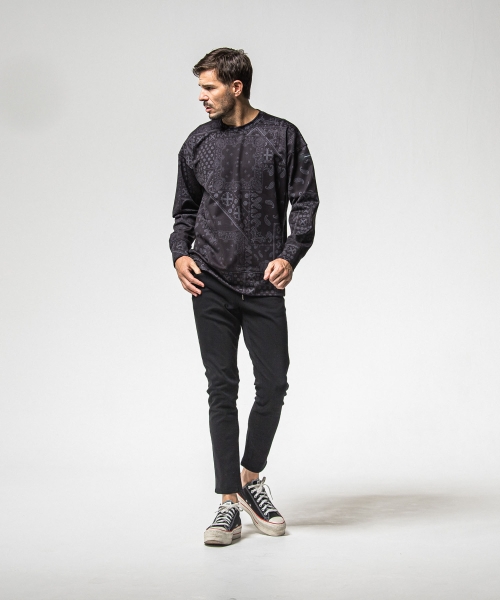 paisley  back fleece drop　trainer