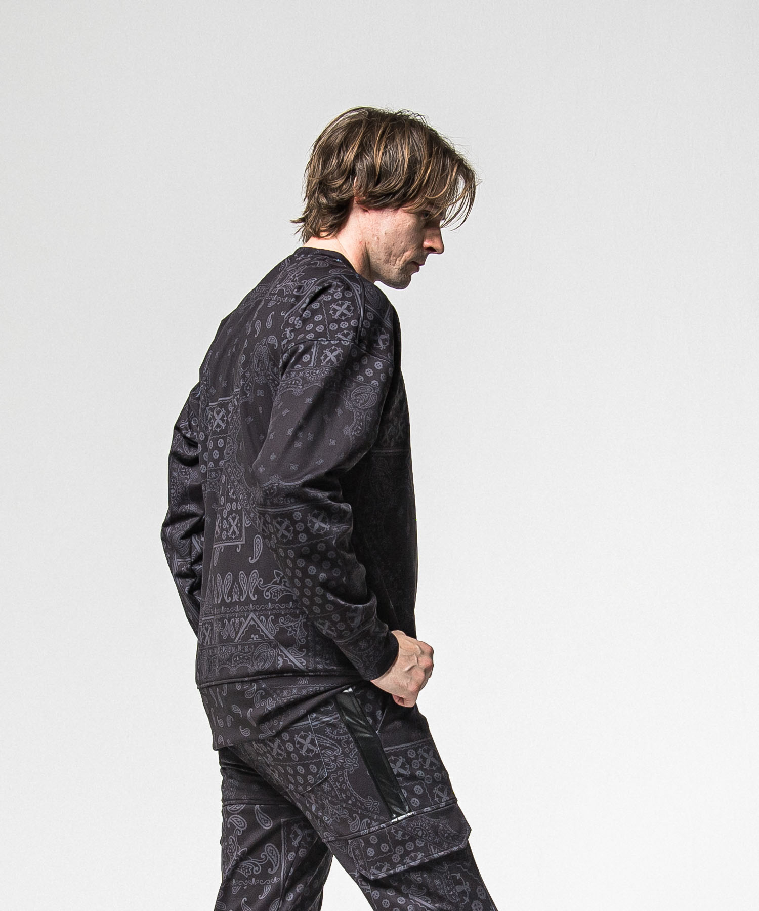 paisley  back fleece drop　trainer