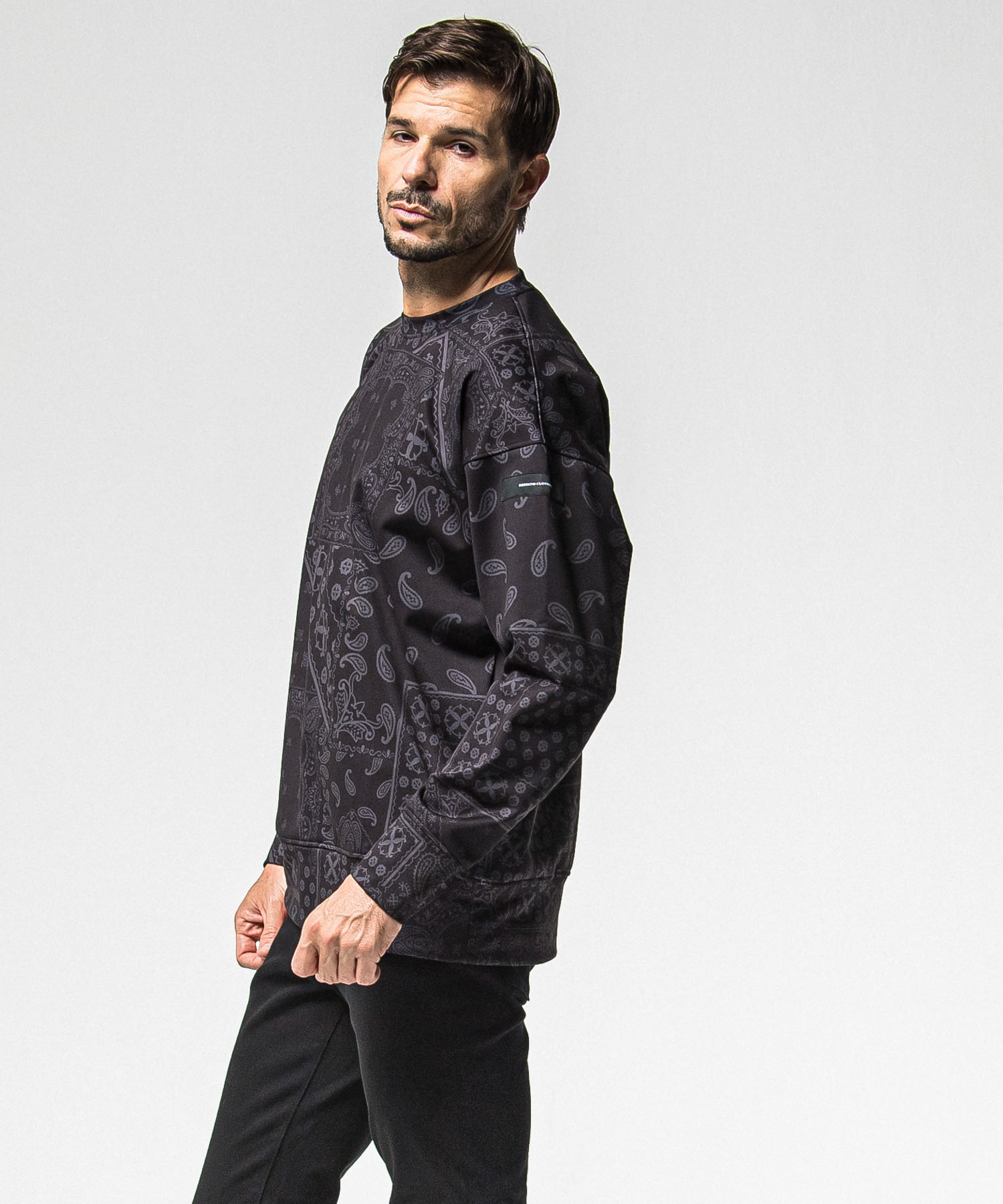 paisley  back fleece drop　trainer