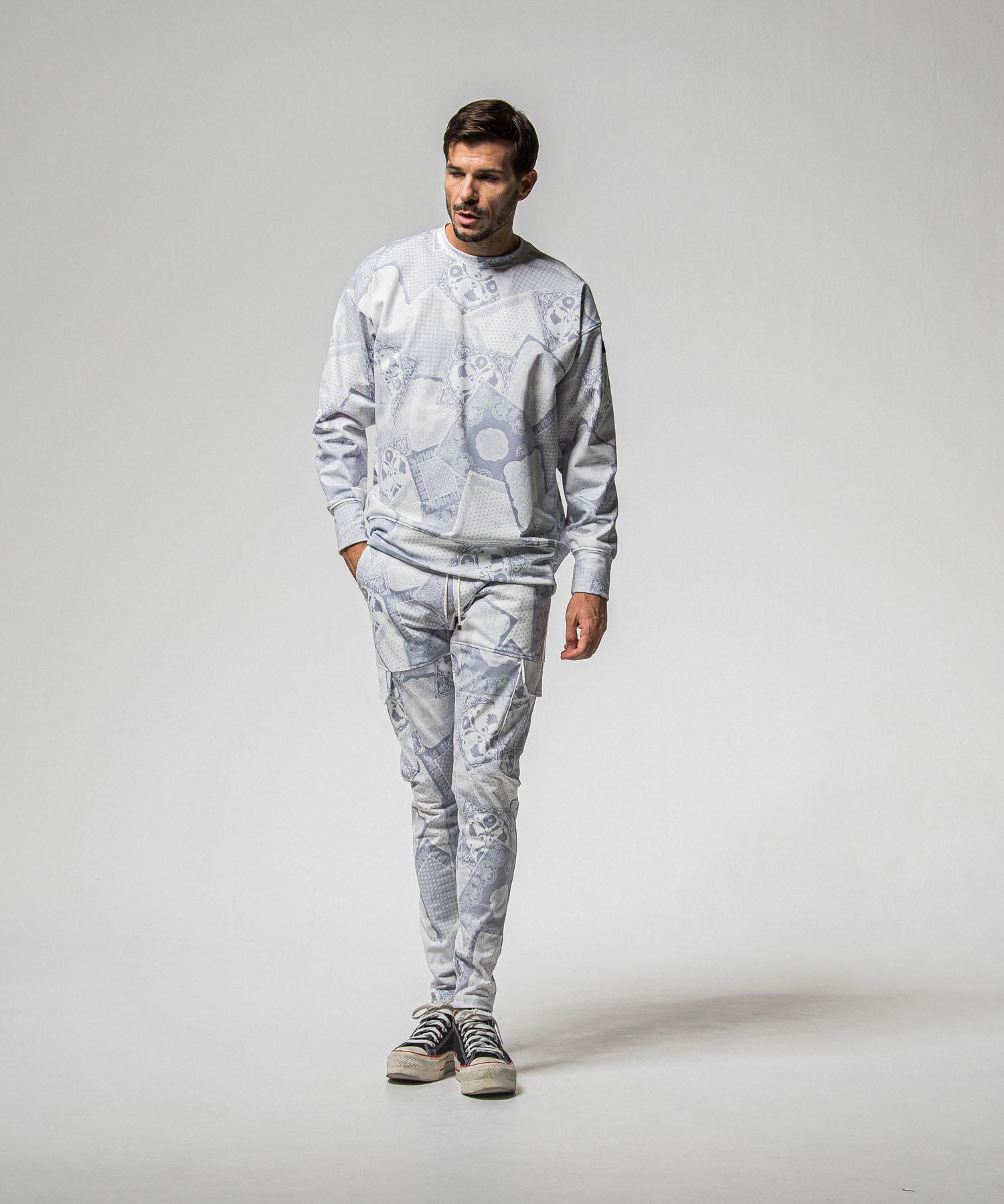 paisley  back fleece drop　trainer