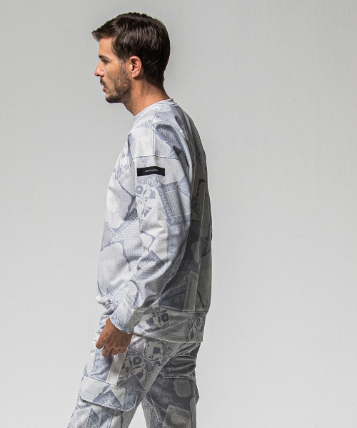 paisley  back fleece drop　trainer