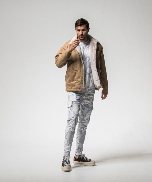 paisley  back fleece drop　trainer