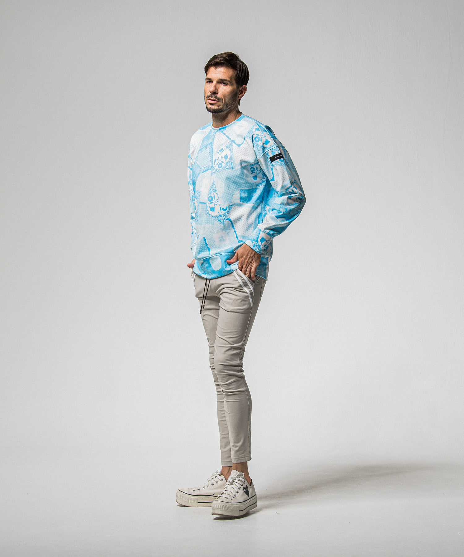 paisley  back fleece drop　trainer