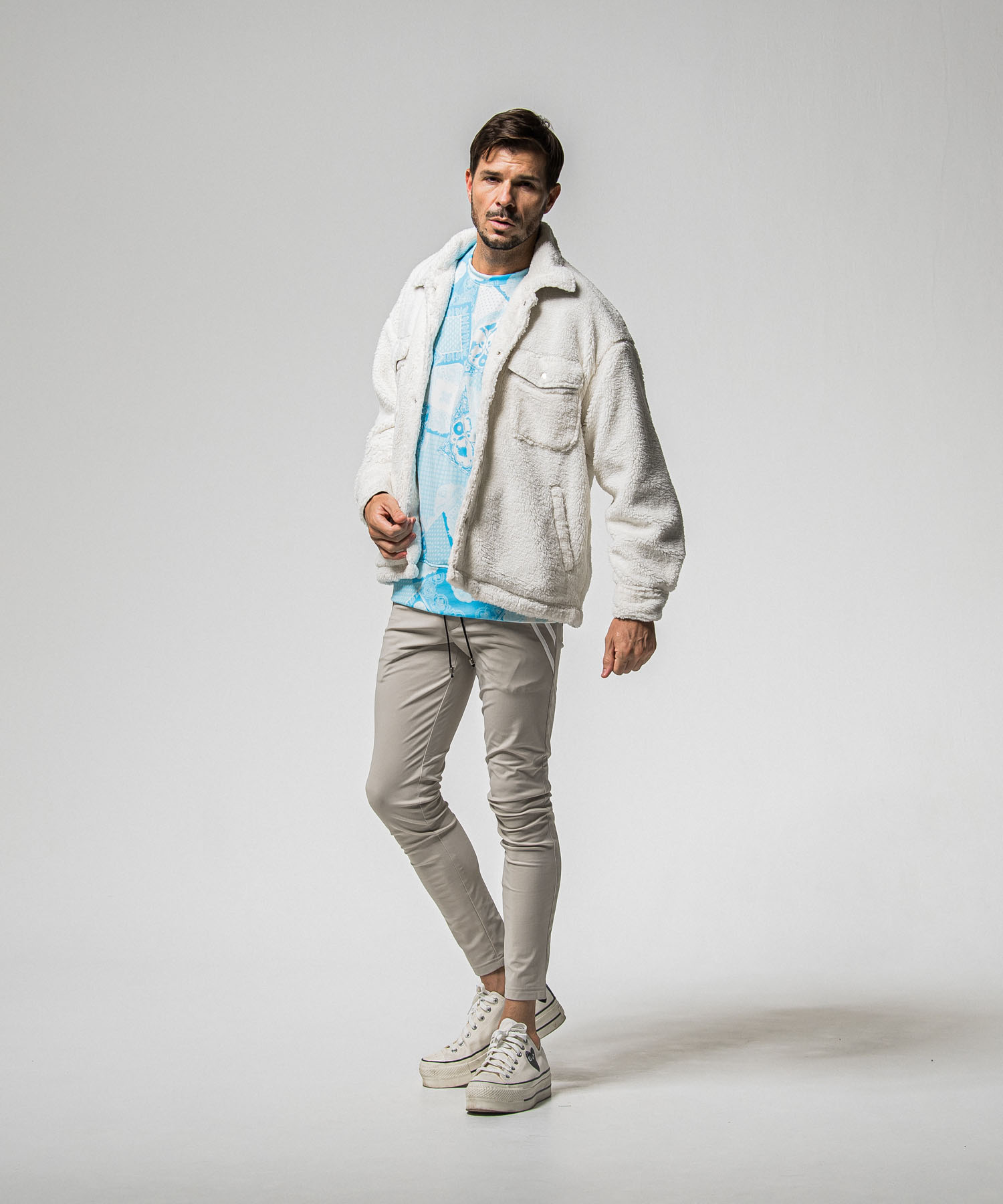 paisley  back fleece drop　trainer