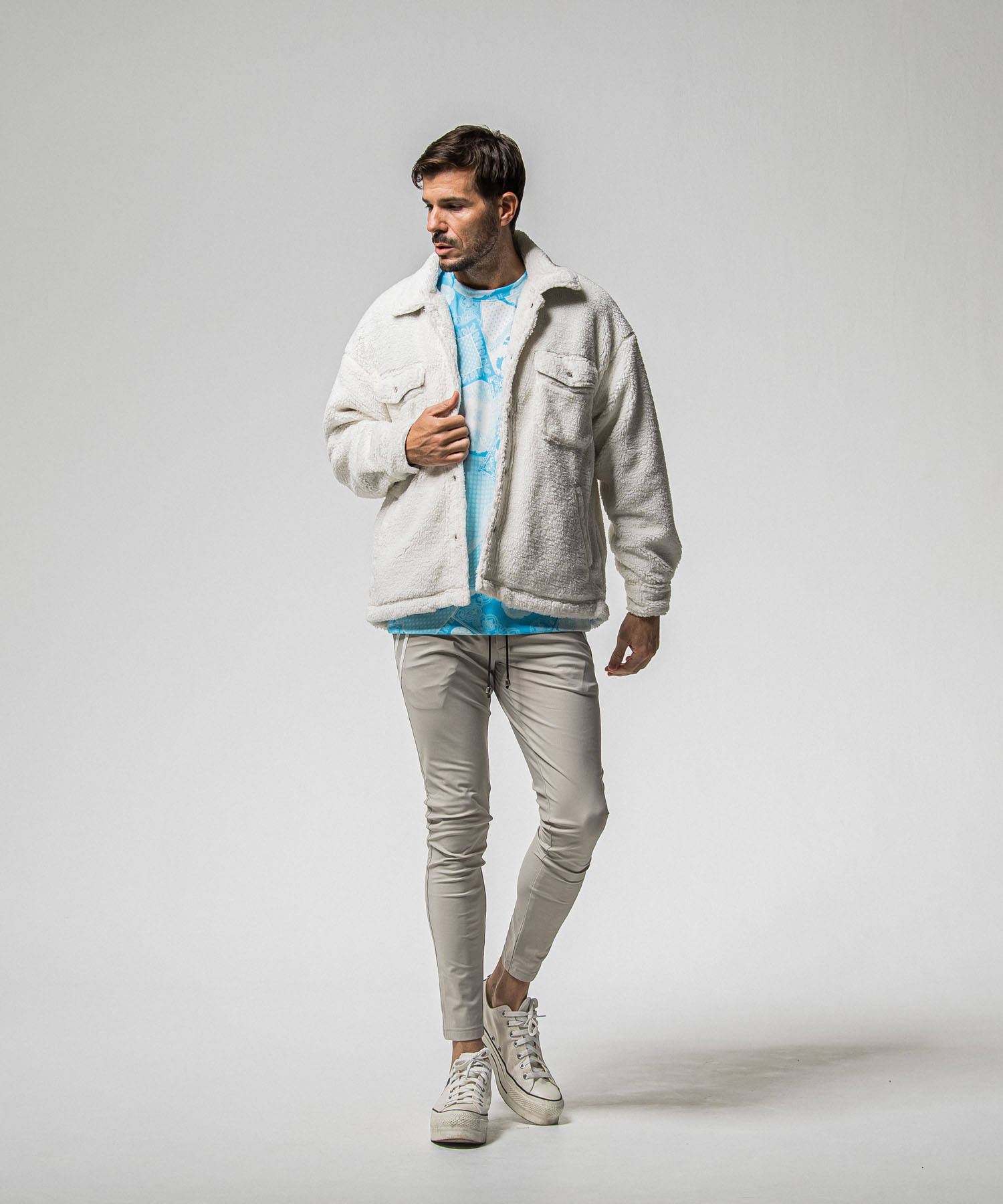 paisley  back fleece drop　trainer