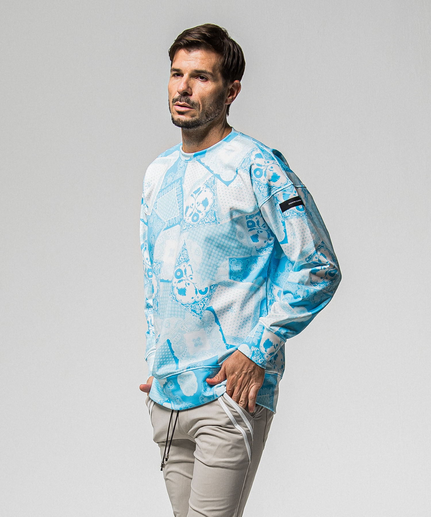 paisley  back fleece drop　trainer