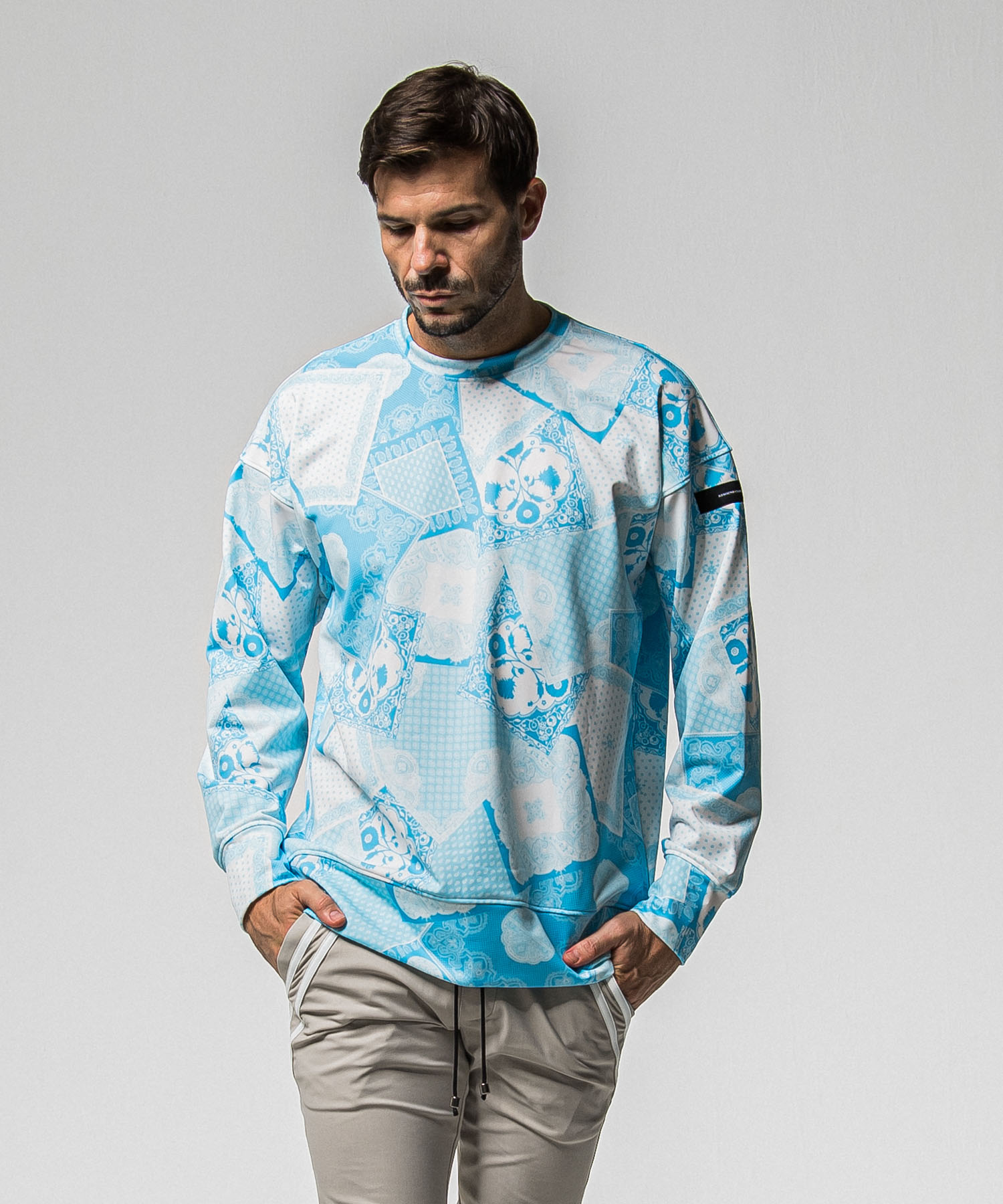 paisley  back fleece drop　trainer