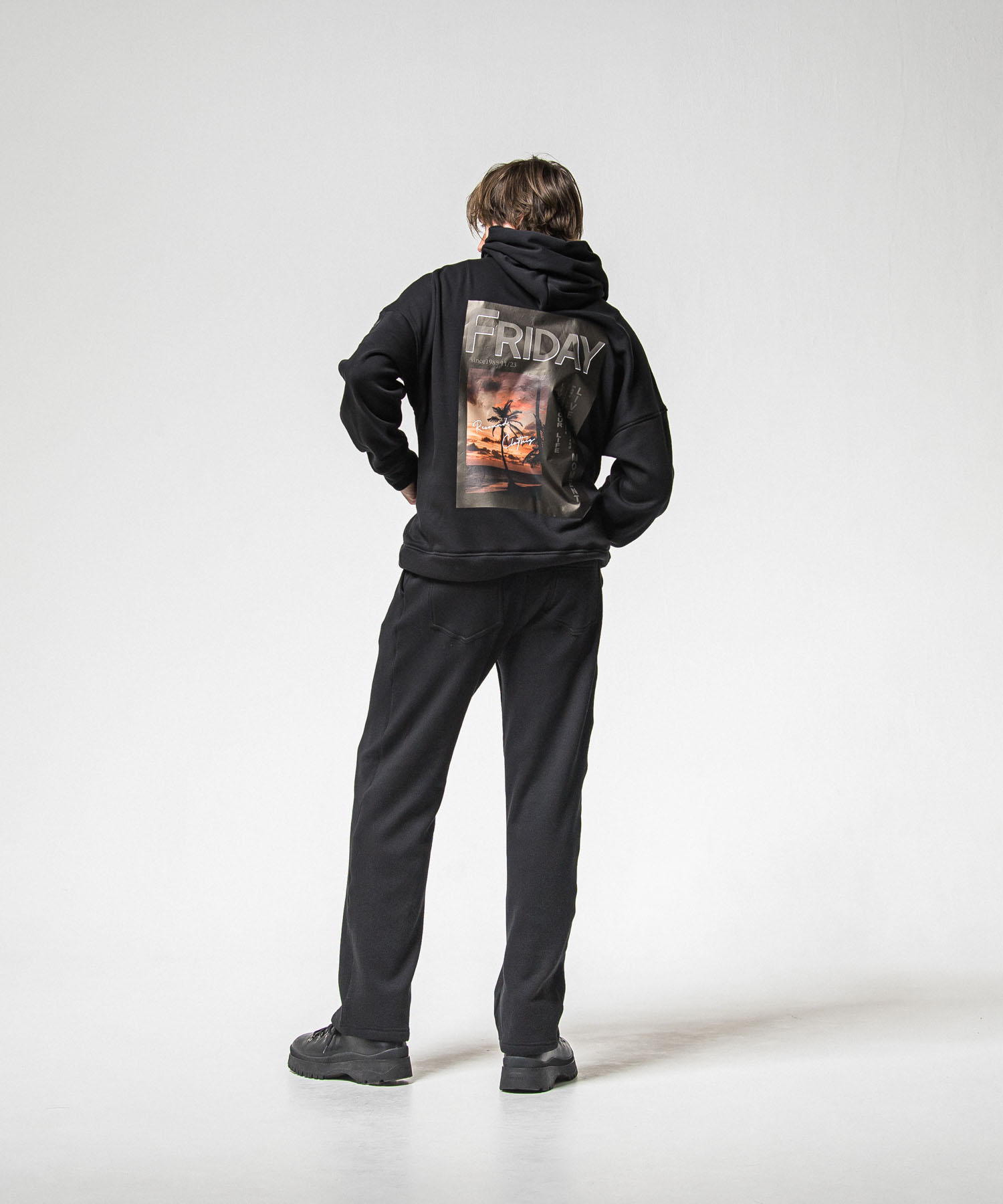   velours fleece　WIDE TUCK PANTS