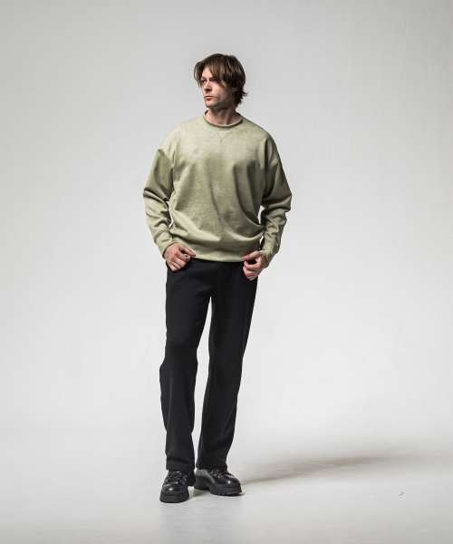   velours fleece　WIDE TUCK PANTS