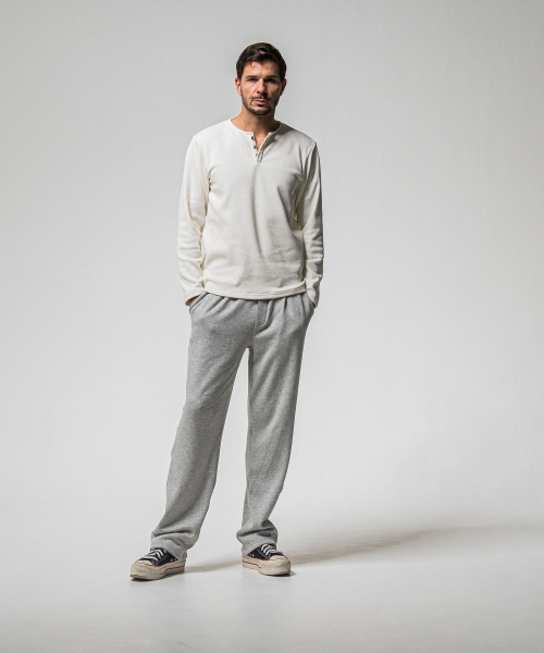   velours fleece　WIDE TUCK PANTS