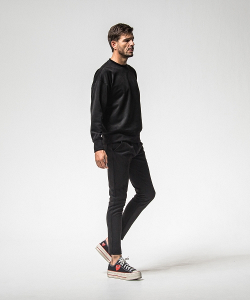 CHRIS　EASY suede TUCK PANTS