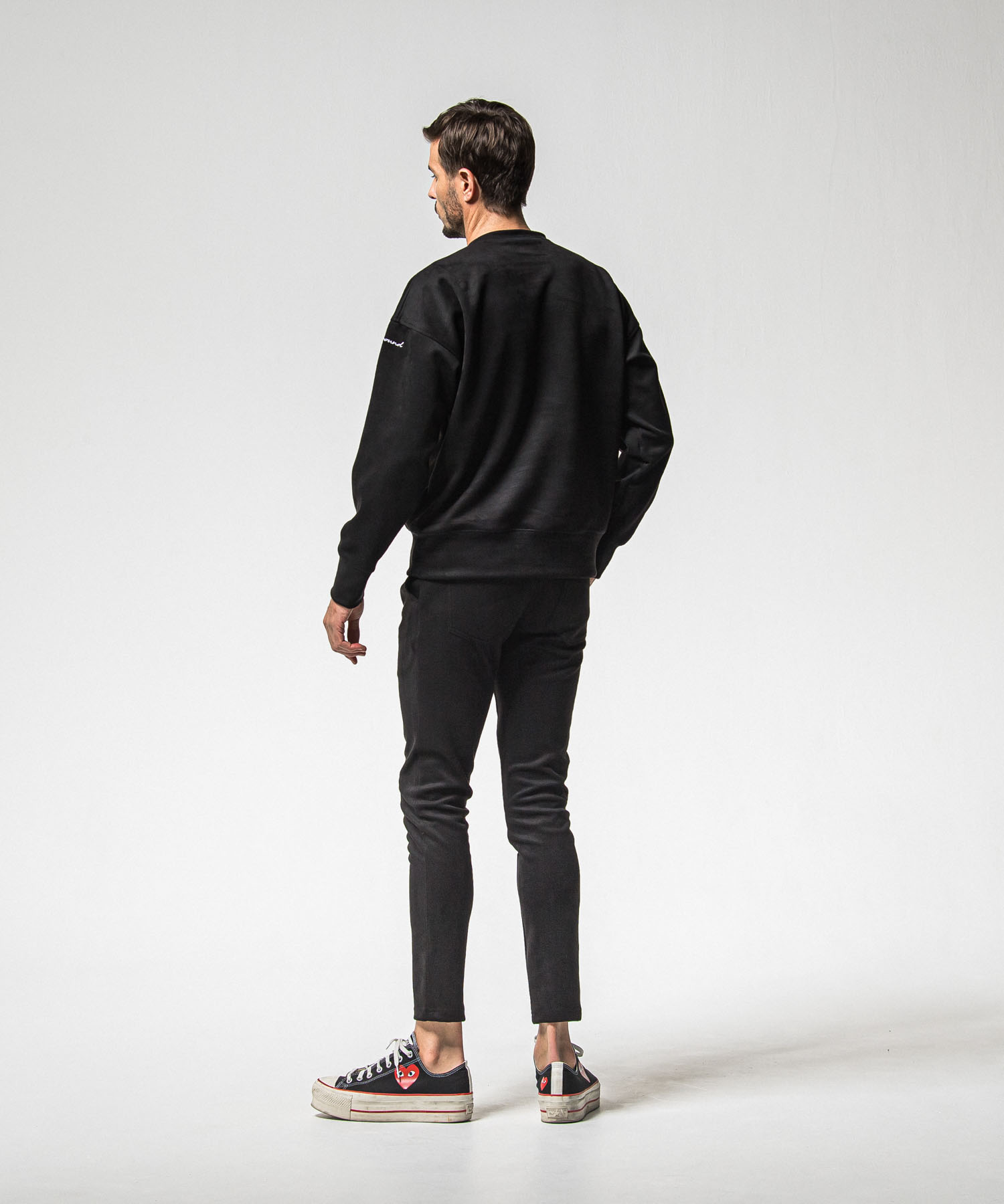 CHRIS　EASY suede TUCK PANTS