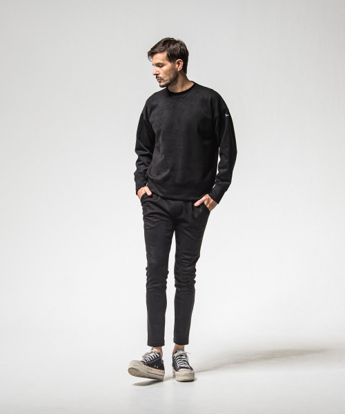 CHRIS　EASY suede TUCK PANTS