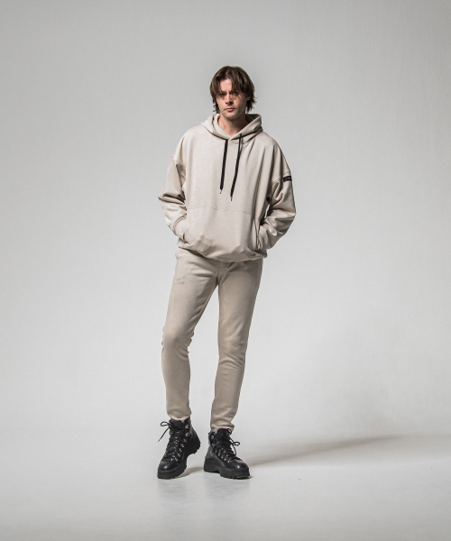 CHRIS　EASY suede TUCK PANTS
